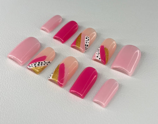 Cotton Candy | Short Square Press On Nails