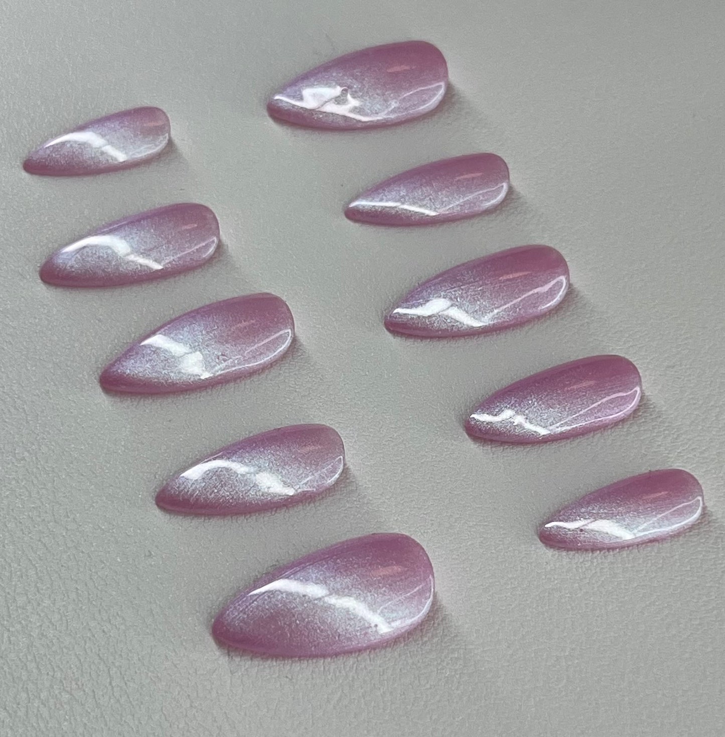 Blush Aura | Medium Almond Press On Nails