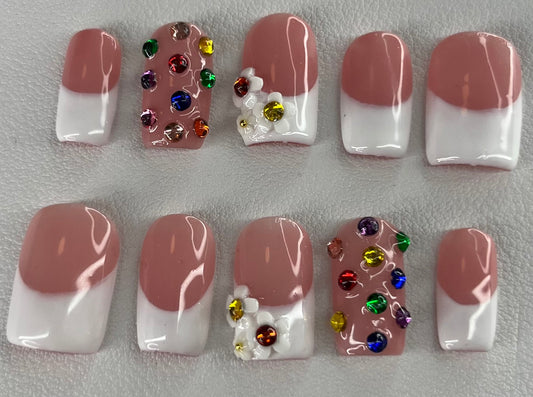 Petal Royale | Short Square Press On Nails