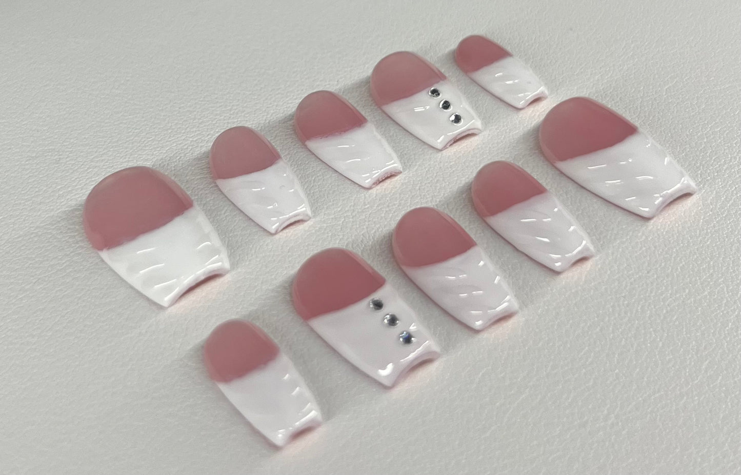 Forever French | Short Coffin Press On Nails