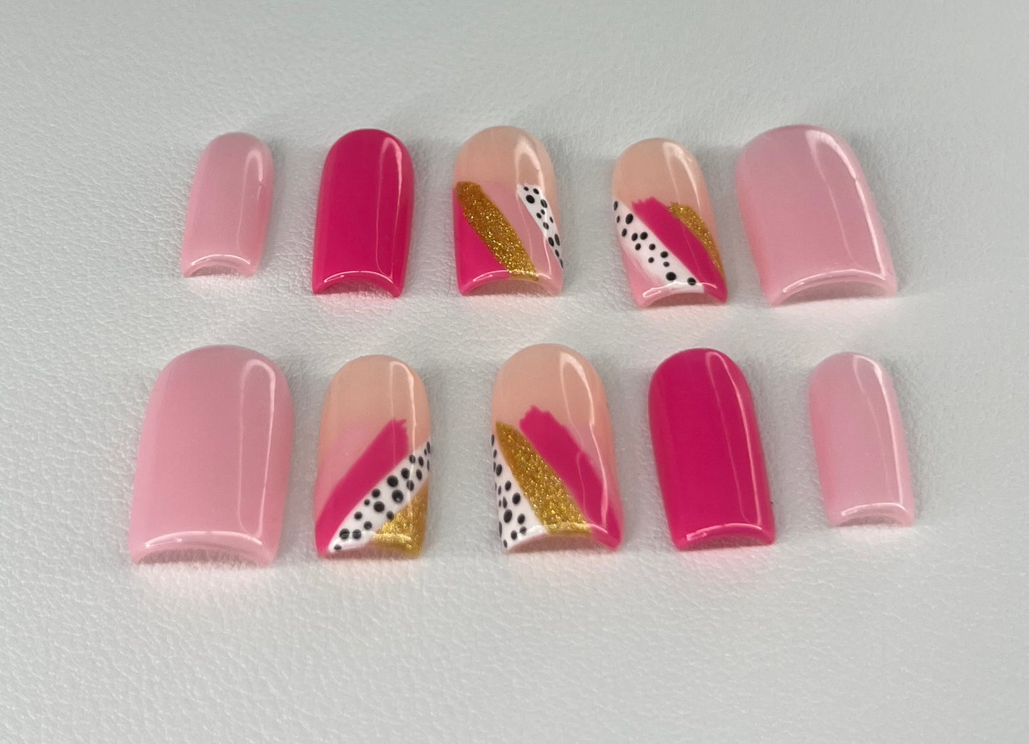 Cotton Candy | Short Square Press On Nails