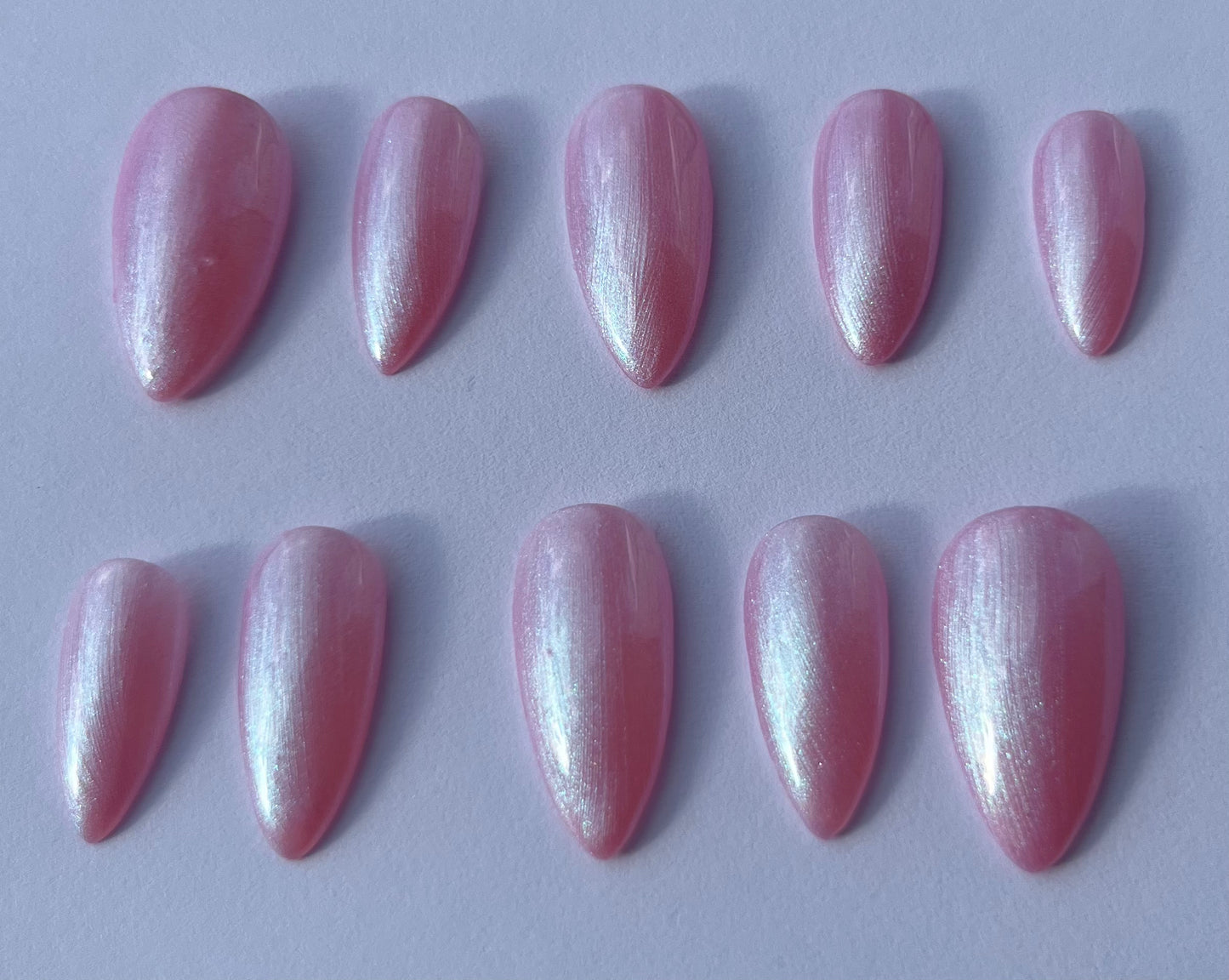 Blush Aura | Medium Almond Press On Nails